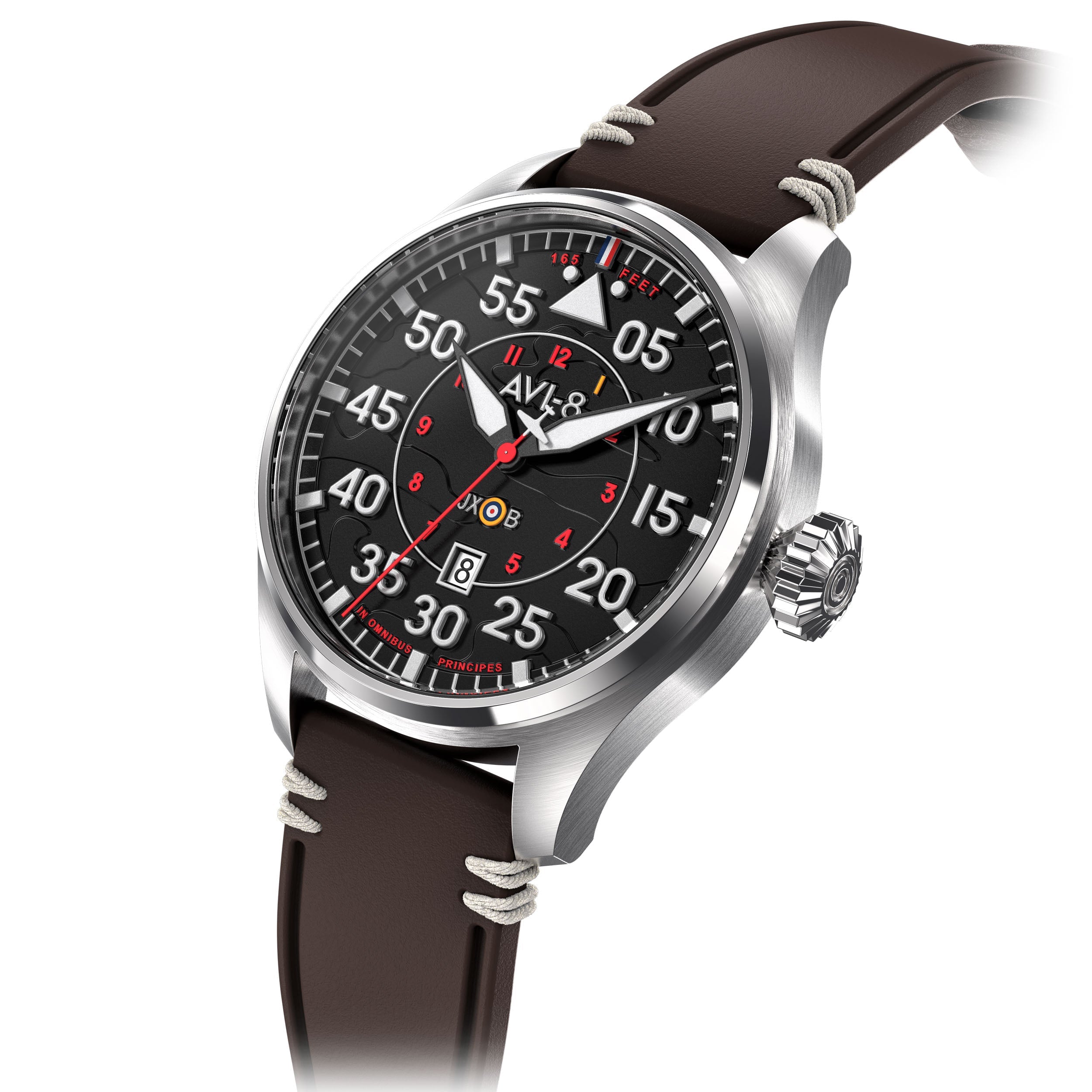 AVI-8 Hawker Hurricane Clowes Automatic Black Brown-TIME.SHOP