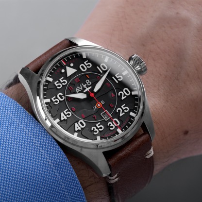 AVI-8 Hawker Hurricane Clowes Automatic Black Brown-TIME.SHOP