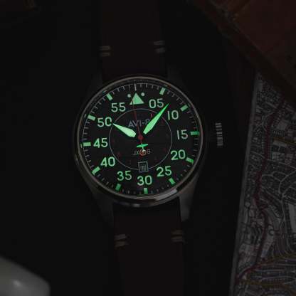 AVI-8 Hawker Hurricane Clowes Automatic Black Brown-TIME.SHOP
