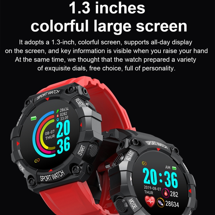 FD68 1.3 inch Color Round Screen Sport Smart Watch, Support Heart Rate / Multi-Sports Mode-TIME.SHOP