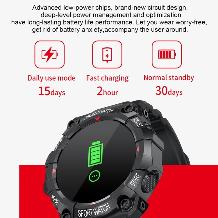 FD68 1.3 inch Color Round Screen Sport Smart Watch, Support Heart Rate / Multi-Sports Mode-TIME.SHOP