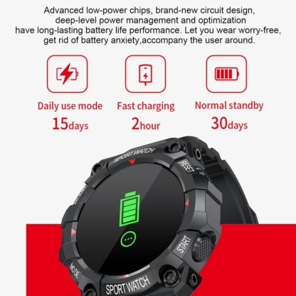 FD68 1.3 inch Color Round Screen Sport Smart Watch, Support Heart Rate / Multi-Sports Mode-TIME.SHOP