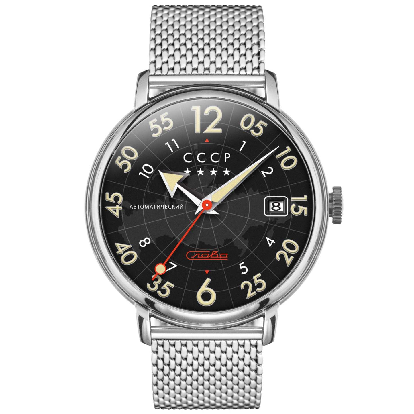 CCCP Hereos Comrade Automatic Black Steel-TIME.SHOP