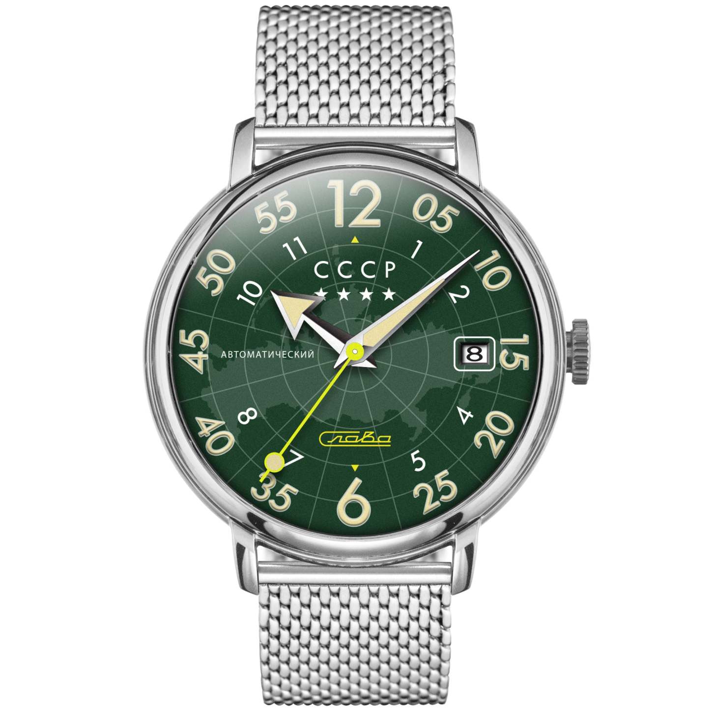 CCCP Heroes Comrade Automatic Green Steel-TIME.SHOP