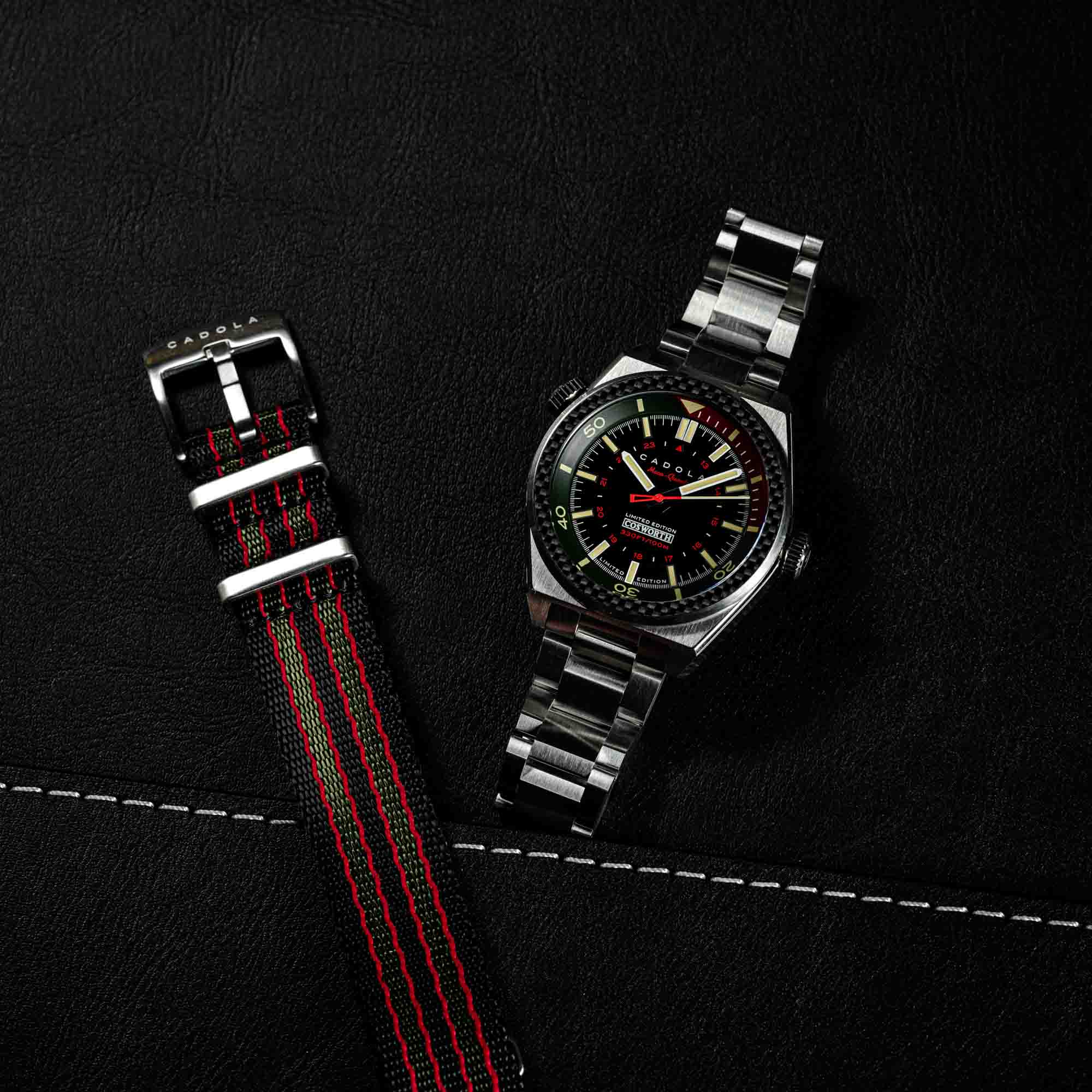 Cadola Cosworth Costin Meca Quartz Pitstop Black-TIME.SHOP