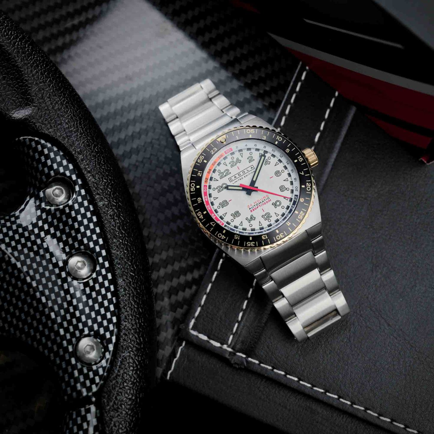 Cadola Dog Leg Automatic Chalk White-TIME.SHOP