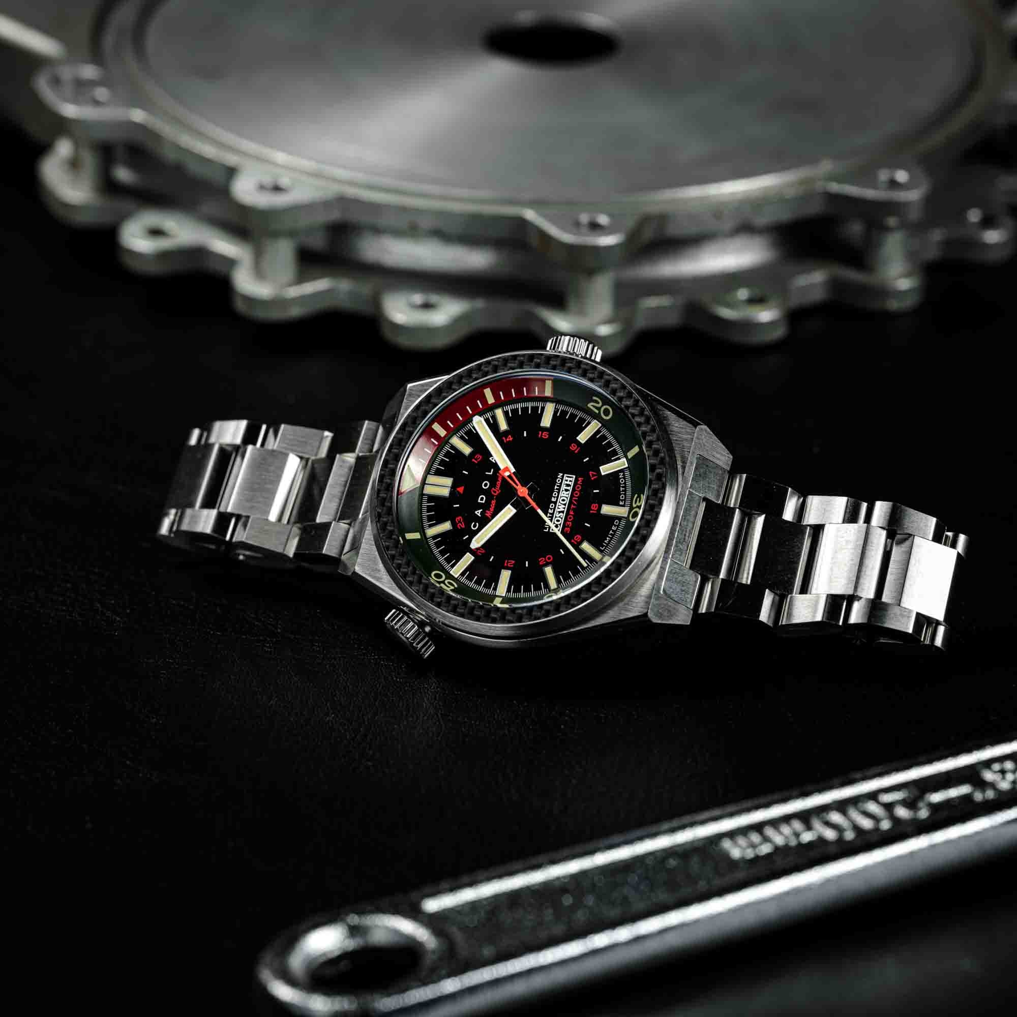 Cadola Cosworth Costin Meca Quartz Pitstop Black-TIME.SHOP