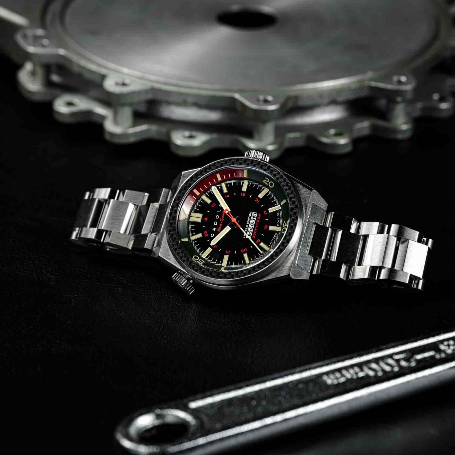 Cadola Cosworth Costin Meca Quartz Pitstop Black-TIME.SHOP