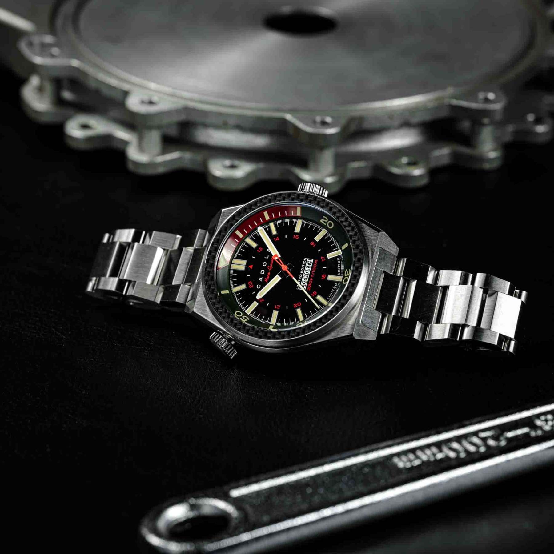 Cadola Cosworth Costin Meca Quartz Pitstop Black-TIME.SHOP