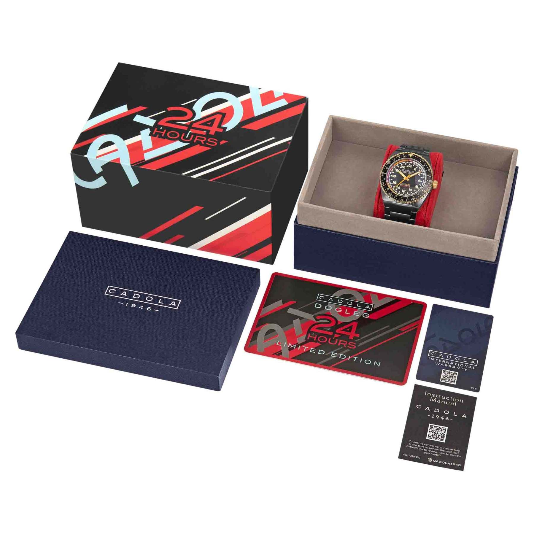 Cadola Dog Leg Automatic Machined Black-TIME.SHOP