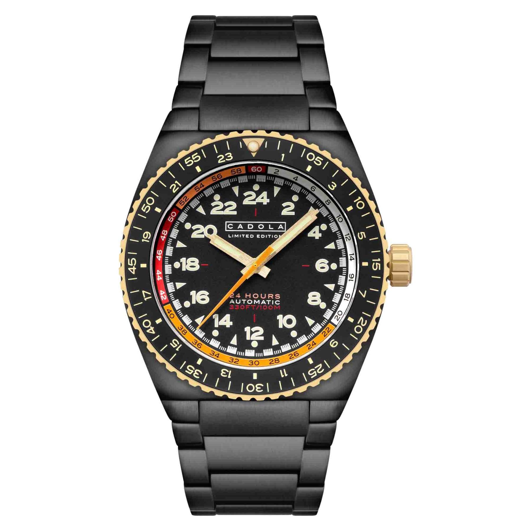 Cadola Dog Leg Automatic Machined Black-TIME.SHOP