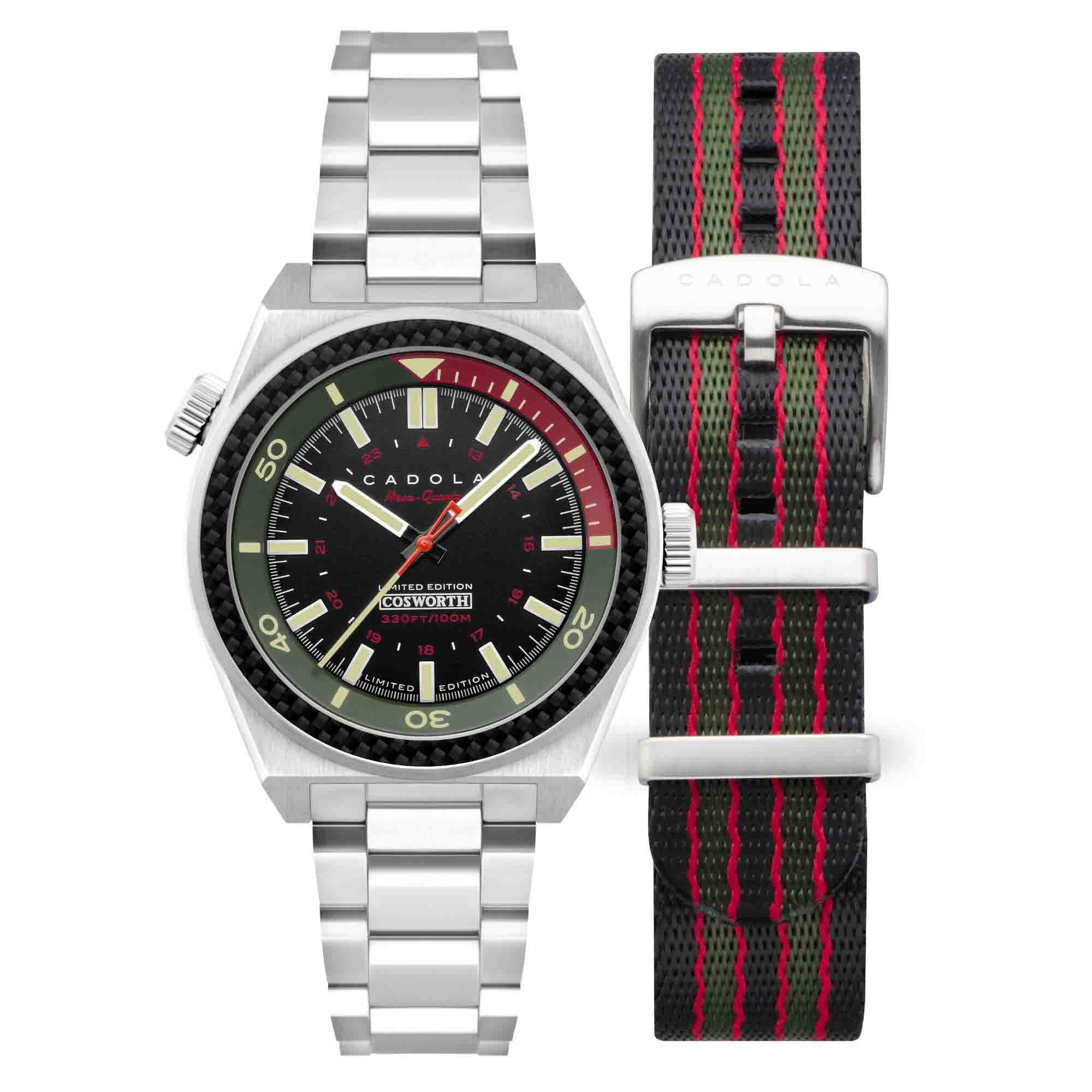 Cadola Cosworth Costin Meca Quartz Pitstop Black-TIME.SHOP