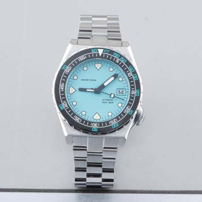 Seestern Vintage 407 600T Light Blue Dial Ceramic Bezel-TIME.SHOP