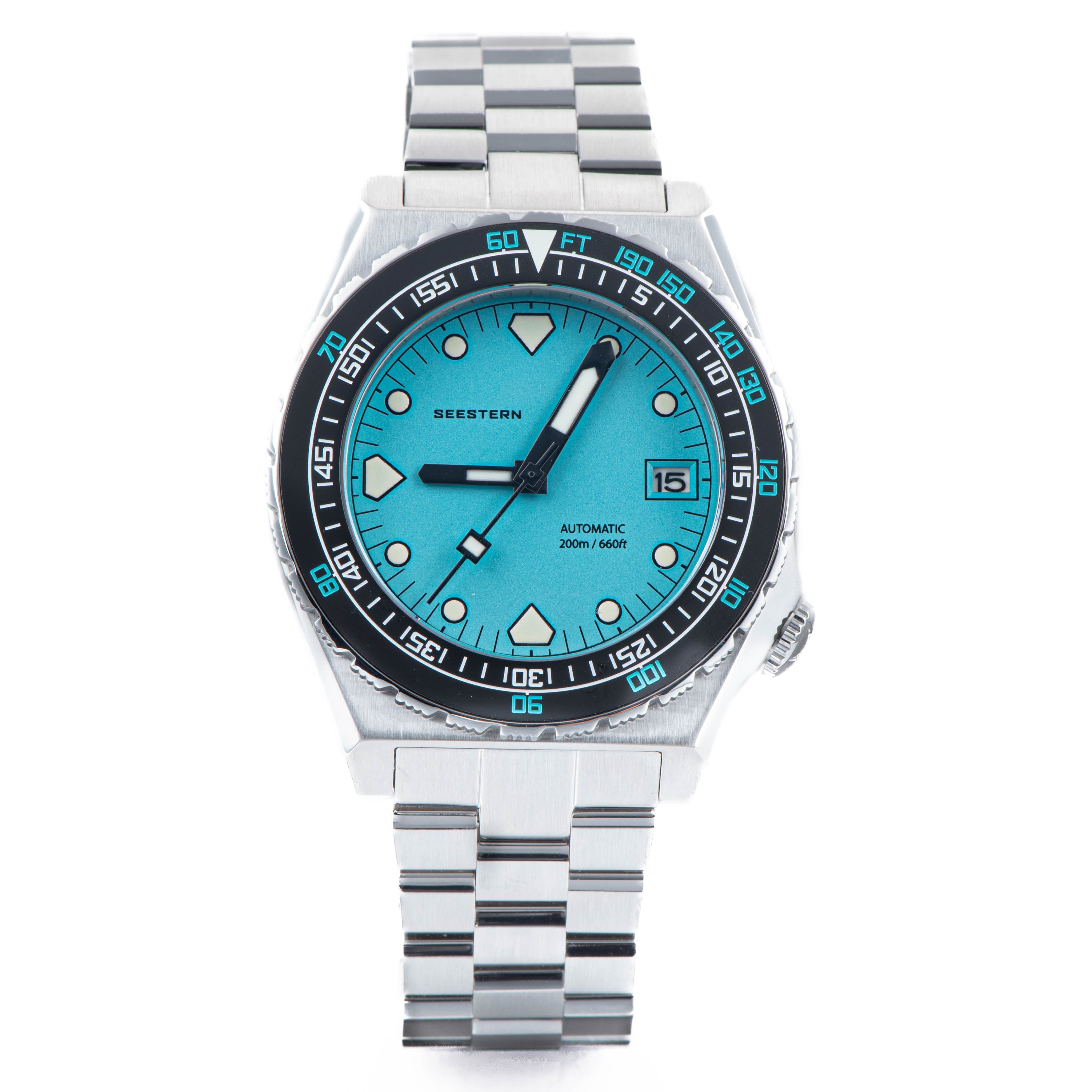 Seestern Vintage 407 600T Light Blue Dial Ceramic Bezel-TIME.SHOP