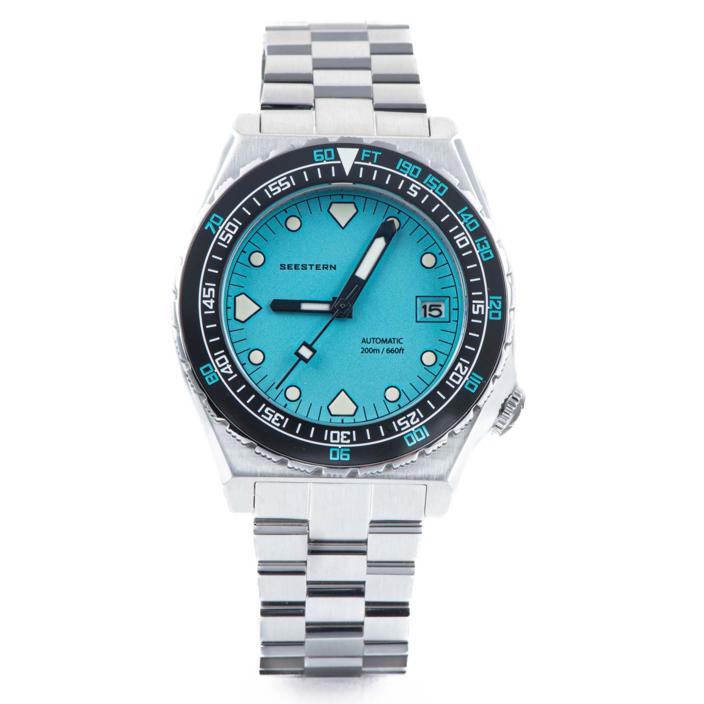 Seestern Vintage 407 600T Light Blue Dial Ceramic Bezel-TIME.SHOP