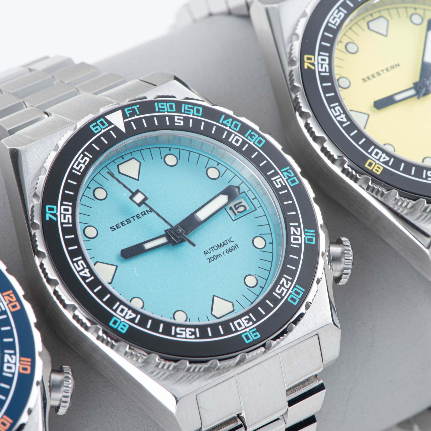 Seestern Vintage 407 600T Light Blue Dial Ceramic Bezel-TIME.SHOP