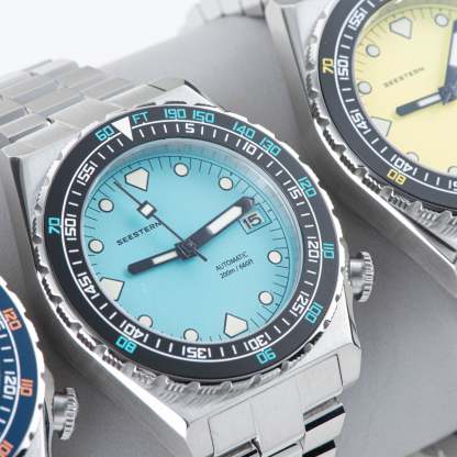 Seestern Vintage 407 600T Light Blue Dial Ceramic Bezel-TIME.SHOP