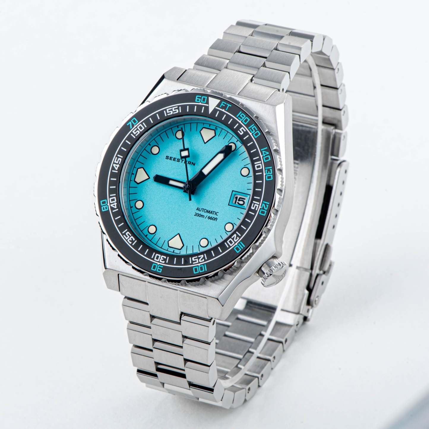 Seestern Vintage 407 600T Light Blue Dial Ceramic Bezel-TIME.SHOP