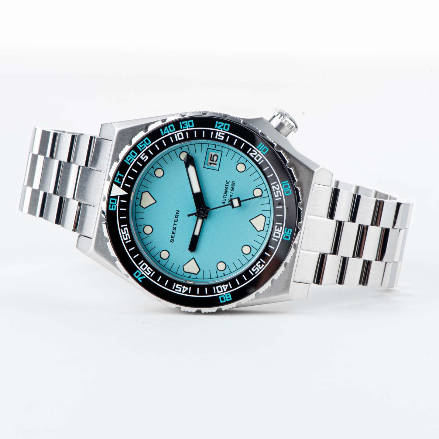Seestern Vintage 407 600T Light Blue Dial Ceramic Bezel-TIME.SHOP