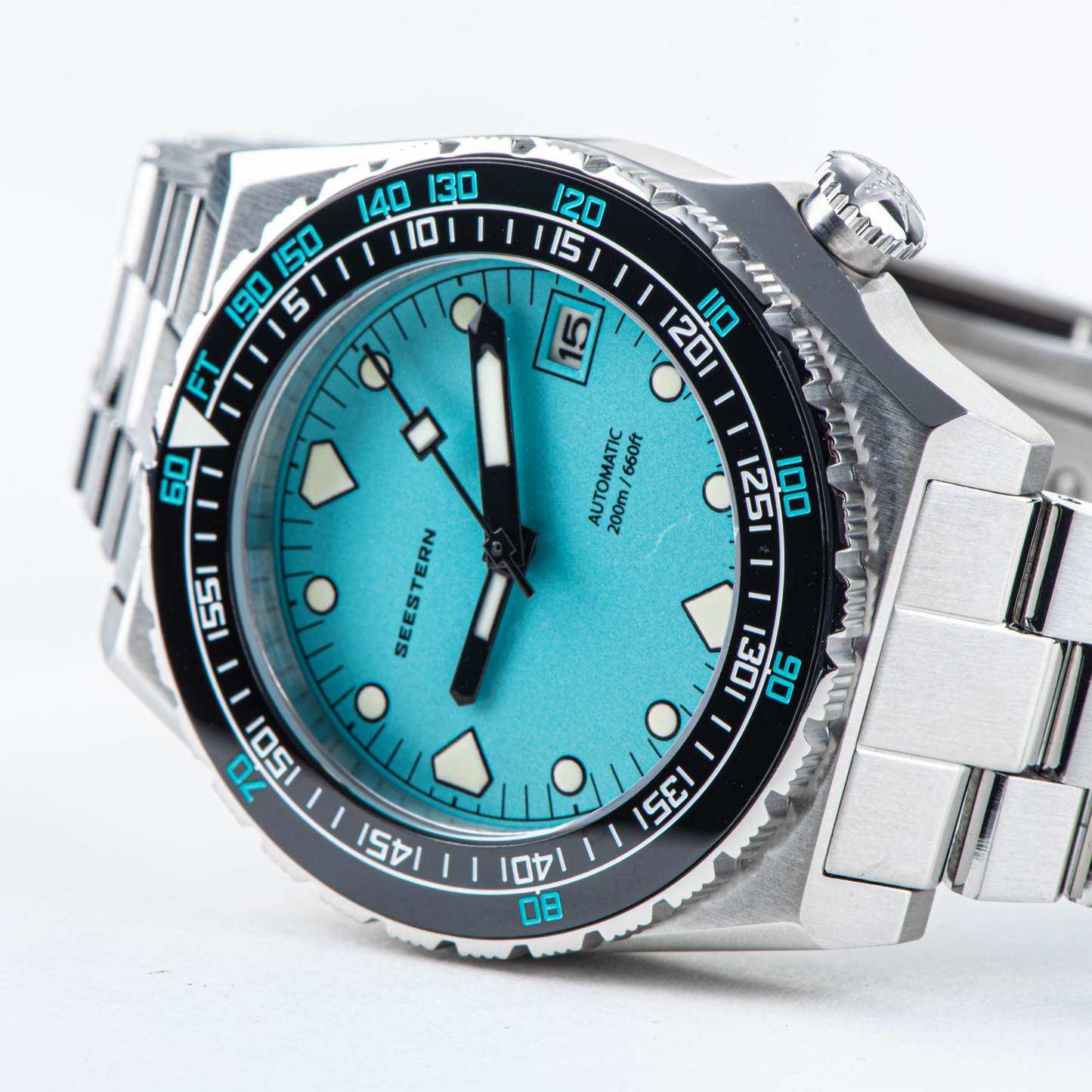 Seestern Vintage 407 600T Light Blue Dial Ceramic Bezel-TIME.SHOP