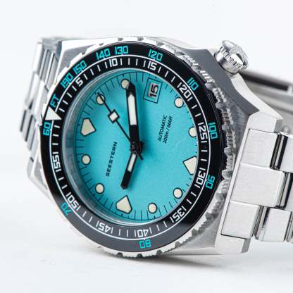 Seestern Vintage 407 600T Light Blue Dial Ceramic Bezel-TIME.SHOP