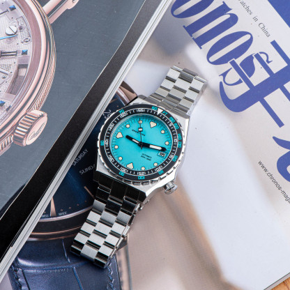 Seestern Vintage 407 600T Light Blue Dial Ceramic Bezel-TIME.SHOP