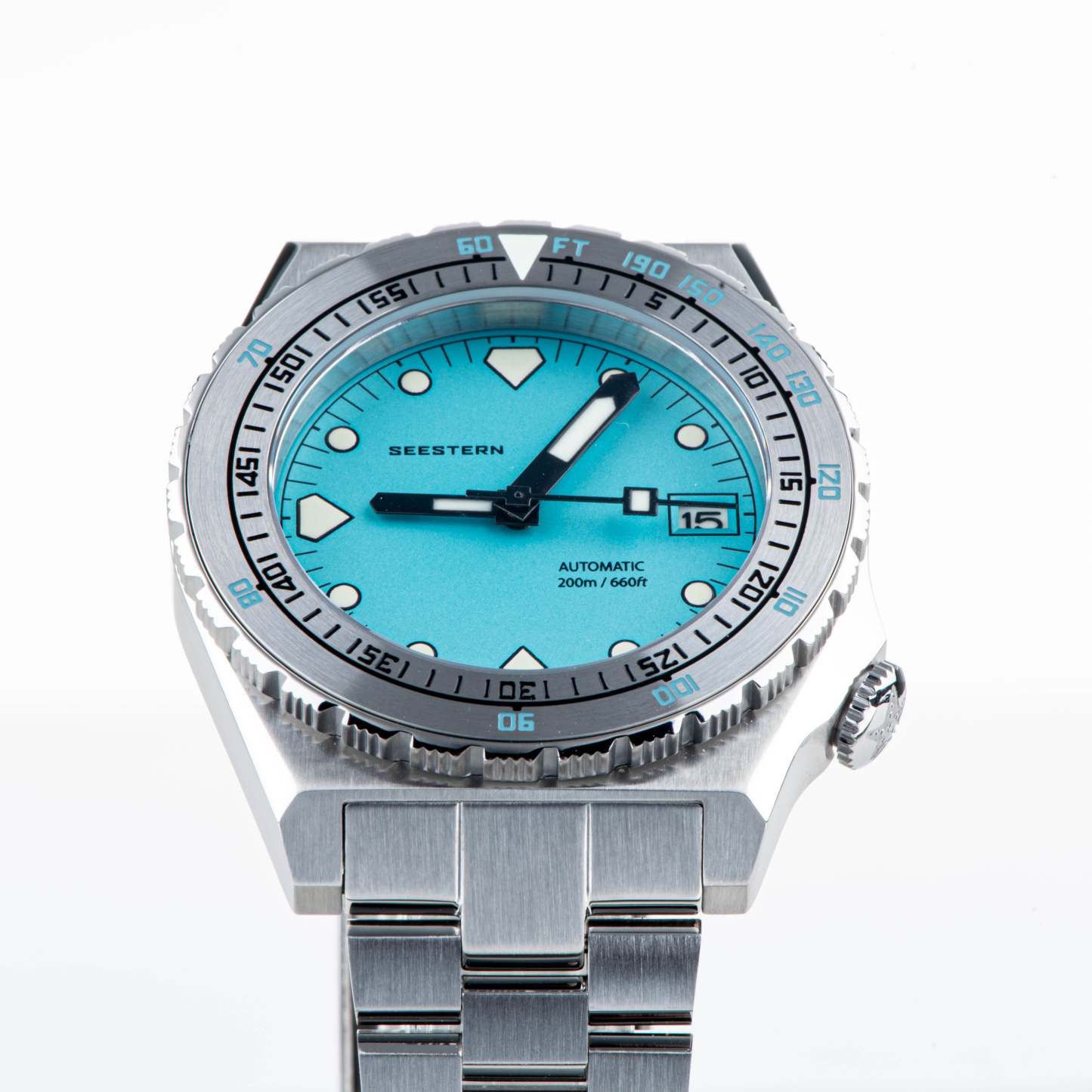 Seestern Vintage 407 600T Light Blue Dial Ceramic Bezel-TIME.SHOP
