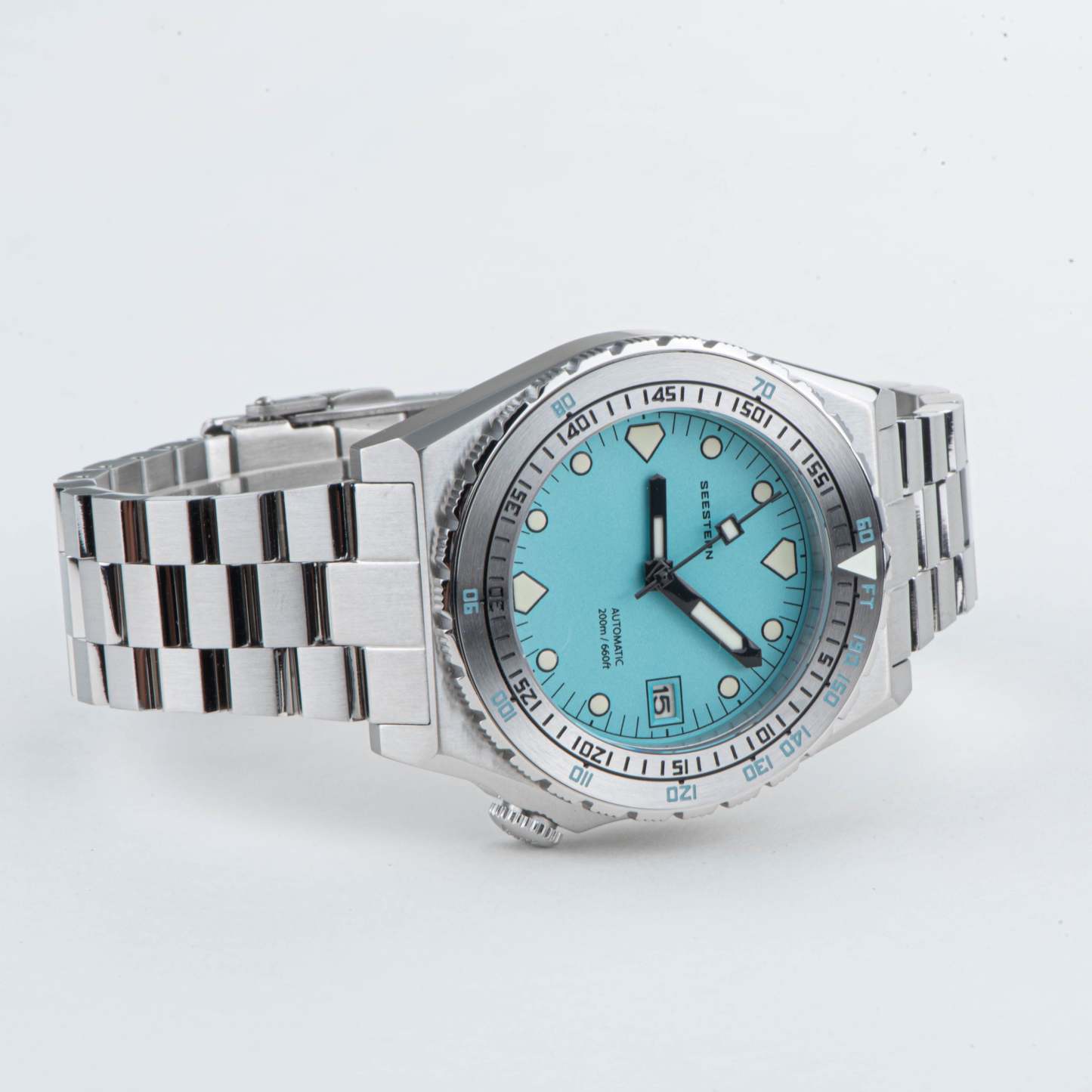 Seestern Vintage 407 600T Light Blue Dial Ceramic Bezel-TIME.SHOP