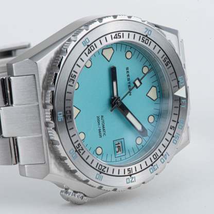 Seestern Vintage 407 600T Light Blue Dial Ceramic Bezel-TIME.SHOP