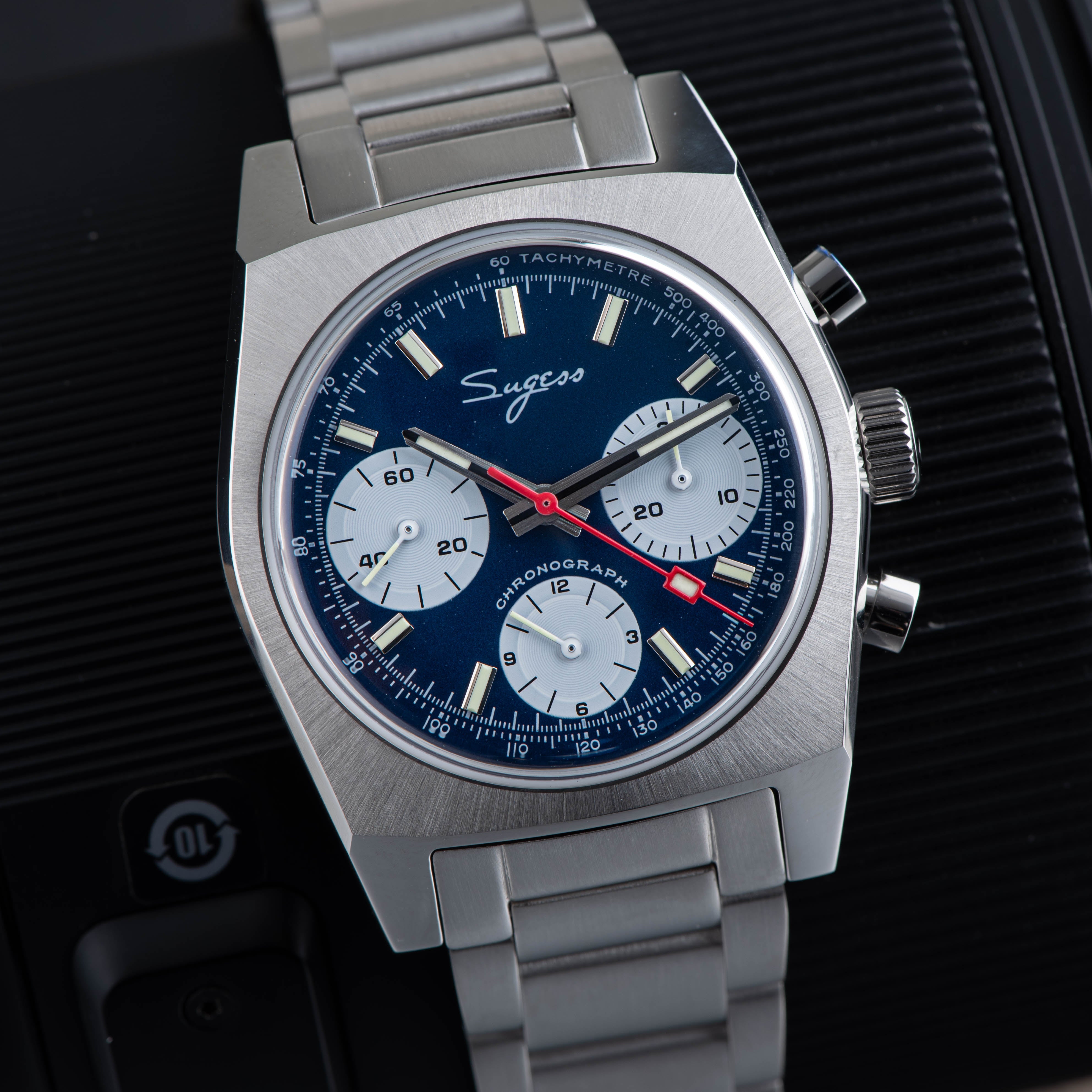 Chrono Heritage S419 Chronograph Blue Panda Dial-TIME.SHOP