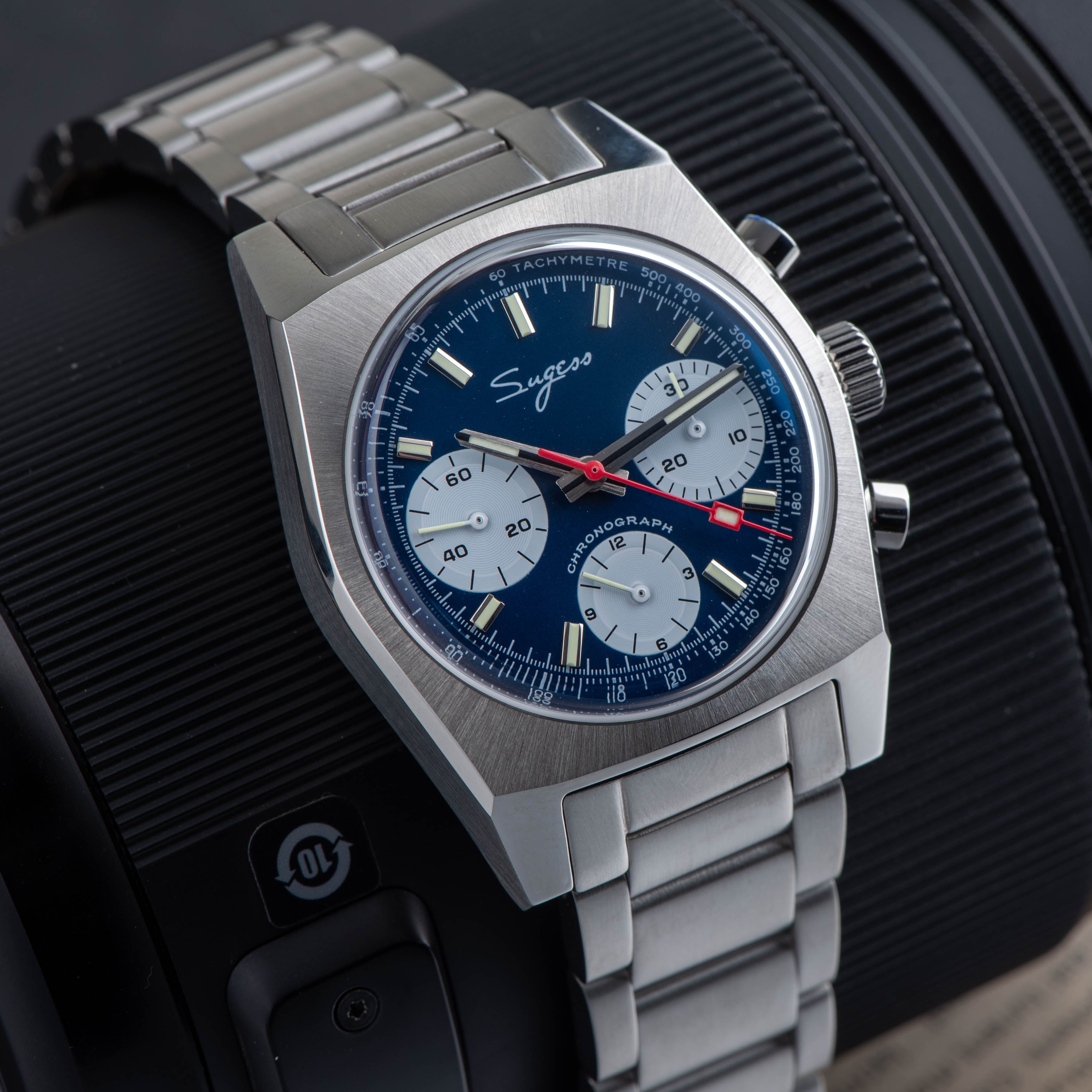 Chrono Heritage S419 Chronograph Blue Panda Dial-TIME.SHOP