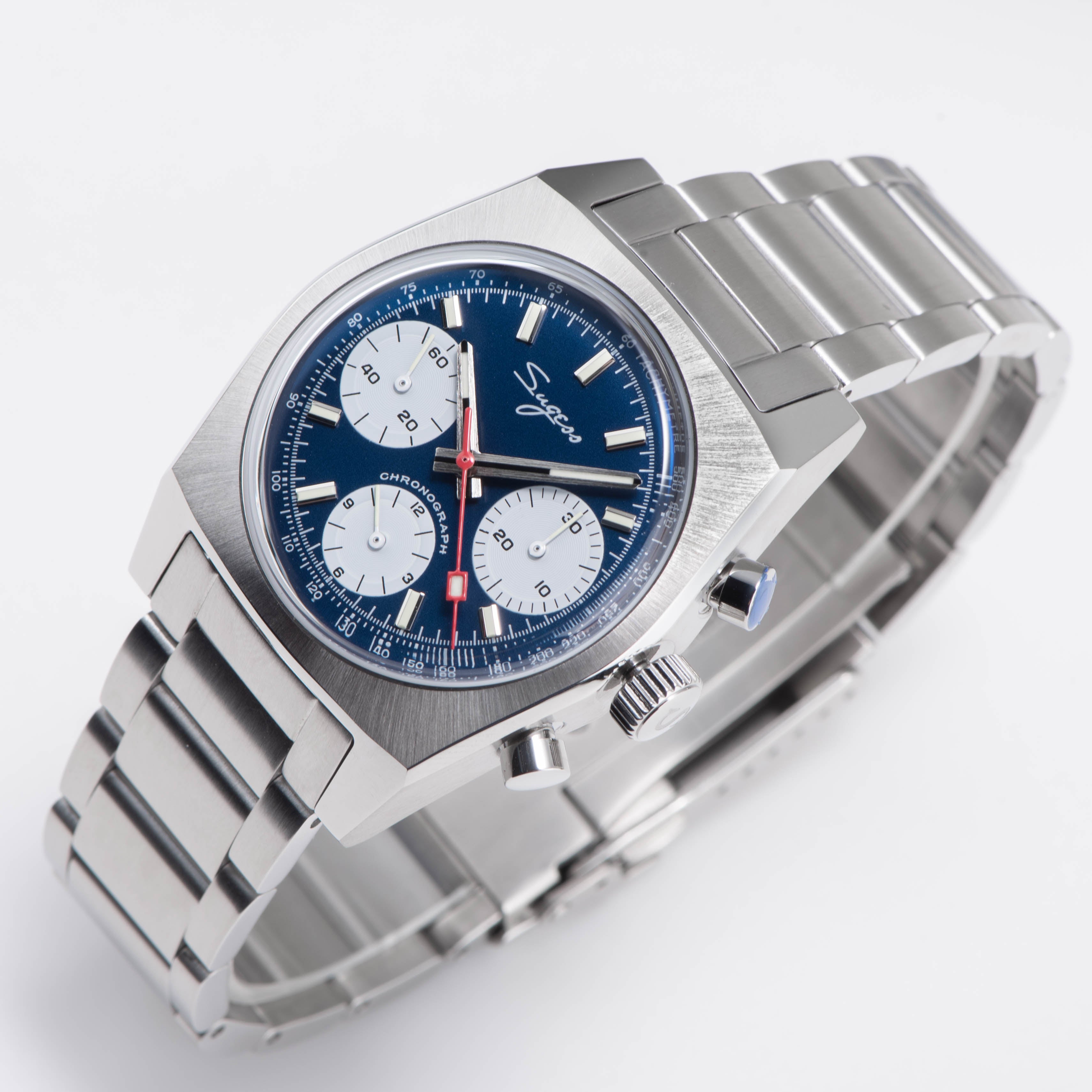 Chrono Heritage S419 Chronograph Blue Panda Dial-TIME.SHOP