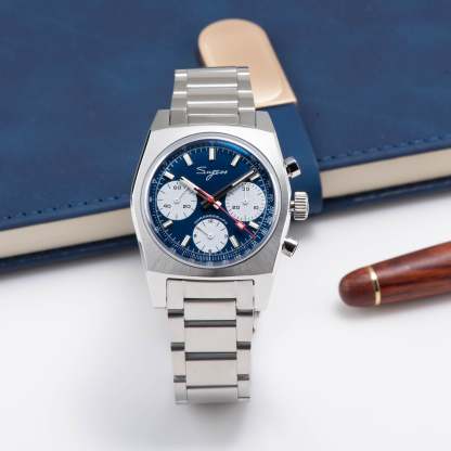 Chrono Heritage S419 Chronograph Blue Panda Dial-TIME.SHOP