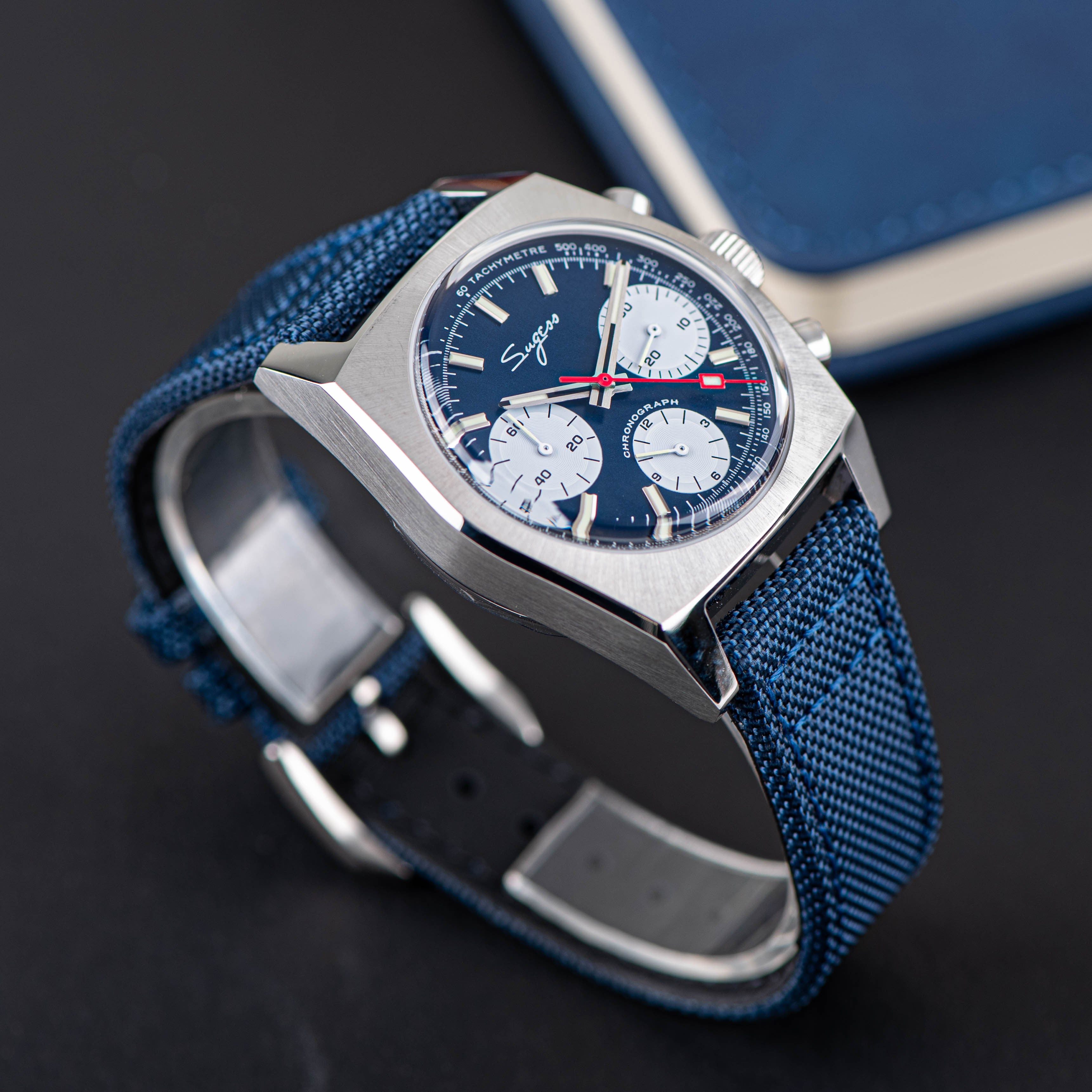 Chrono Heritage S419 Chronograph Blue Panda Dial-TIME.SHOP