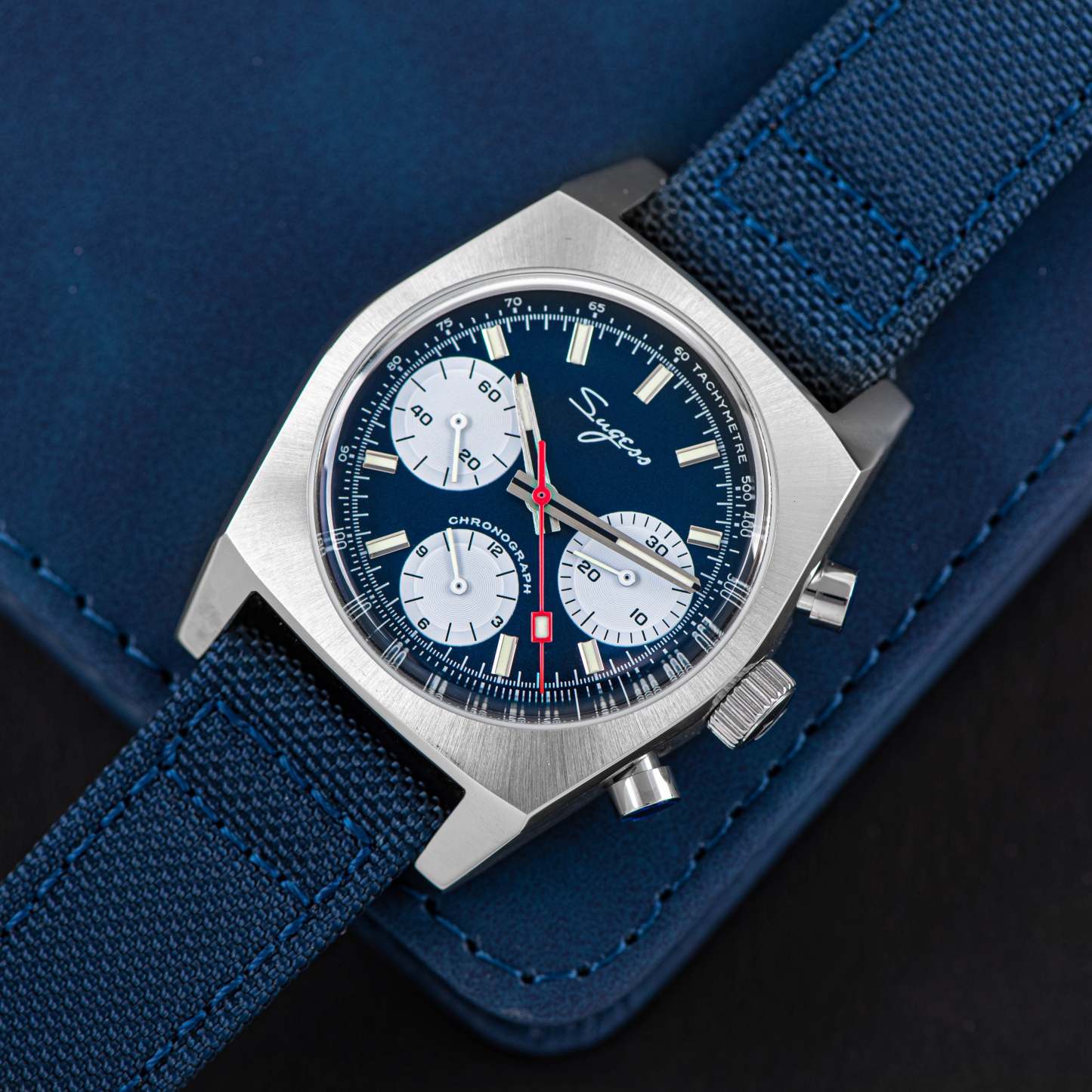 Chrono Heritage S419 Chronograph Blue Panda Dial-TIME.SHOP