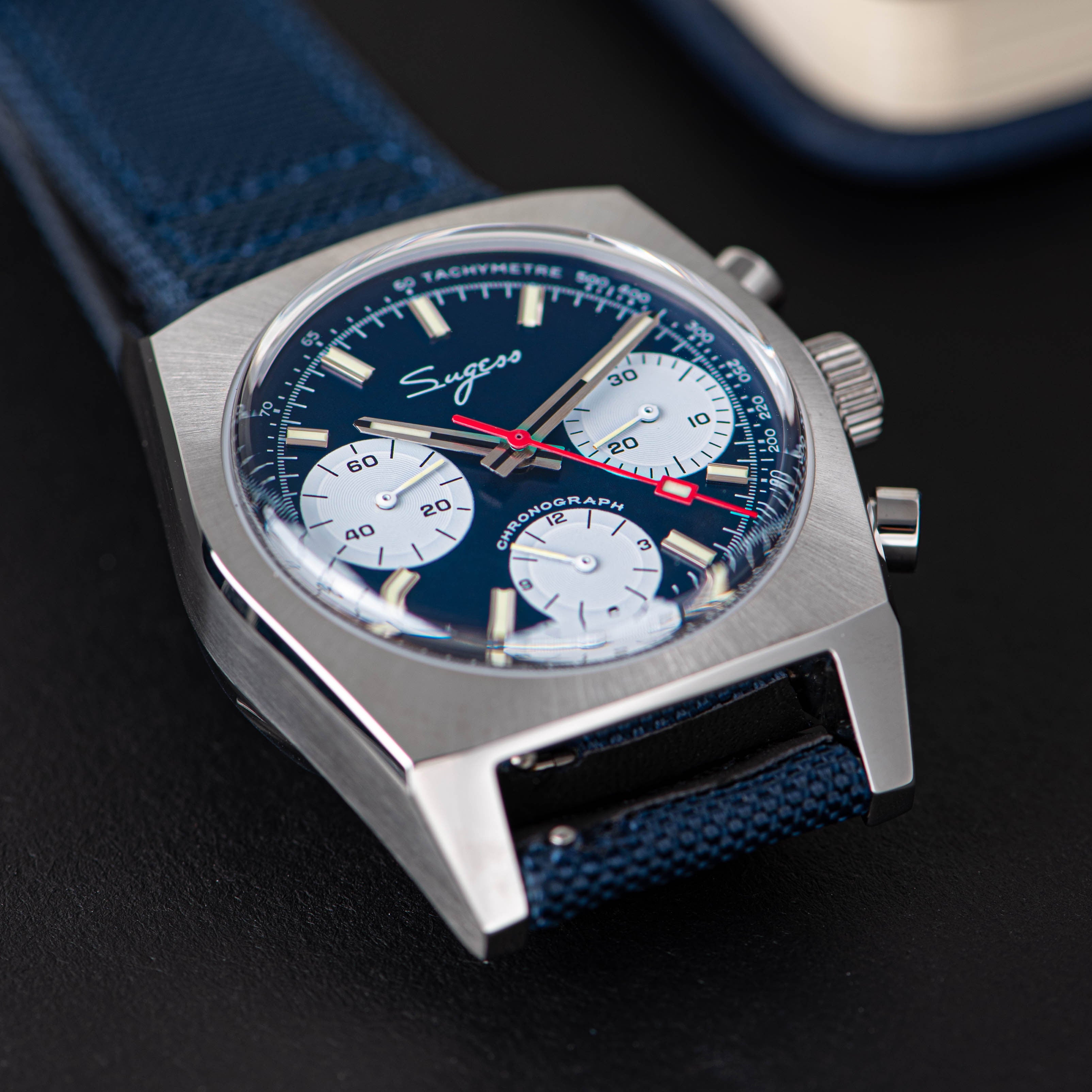 Chrono Heritage S419 Chronograph Blue Panda Dial-TIME.SHOP