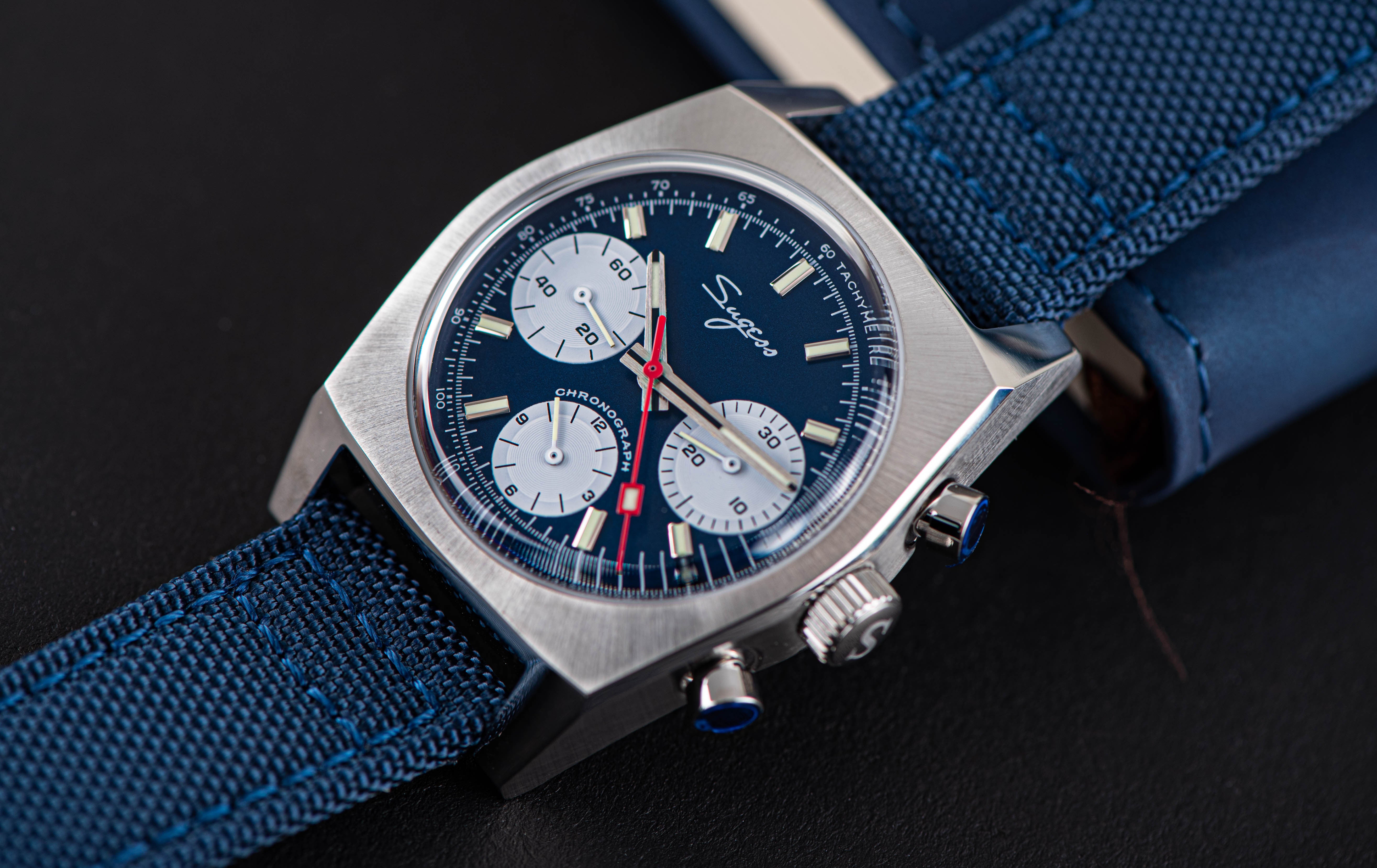 Chrono Heritage S419 Chronograph Blue Panda Dial-TIME.SHOP