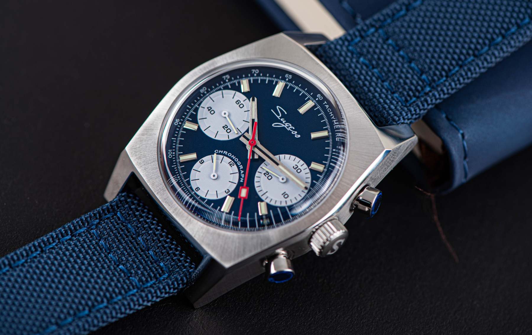 Chrono Heritage S419 Chronograph Blue Panda Dial-TIME.SHOP