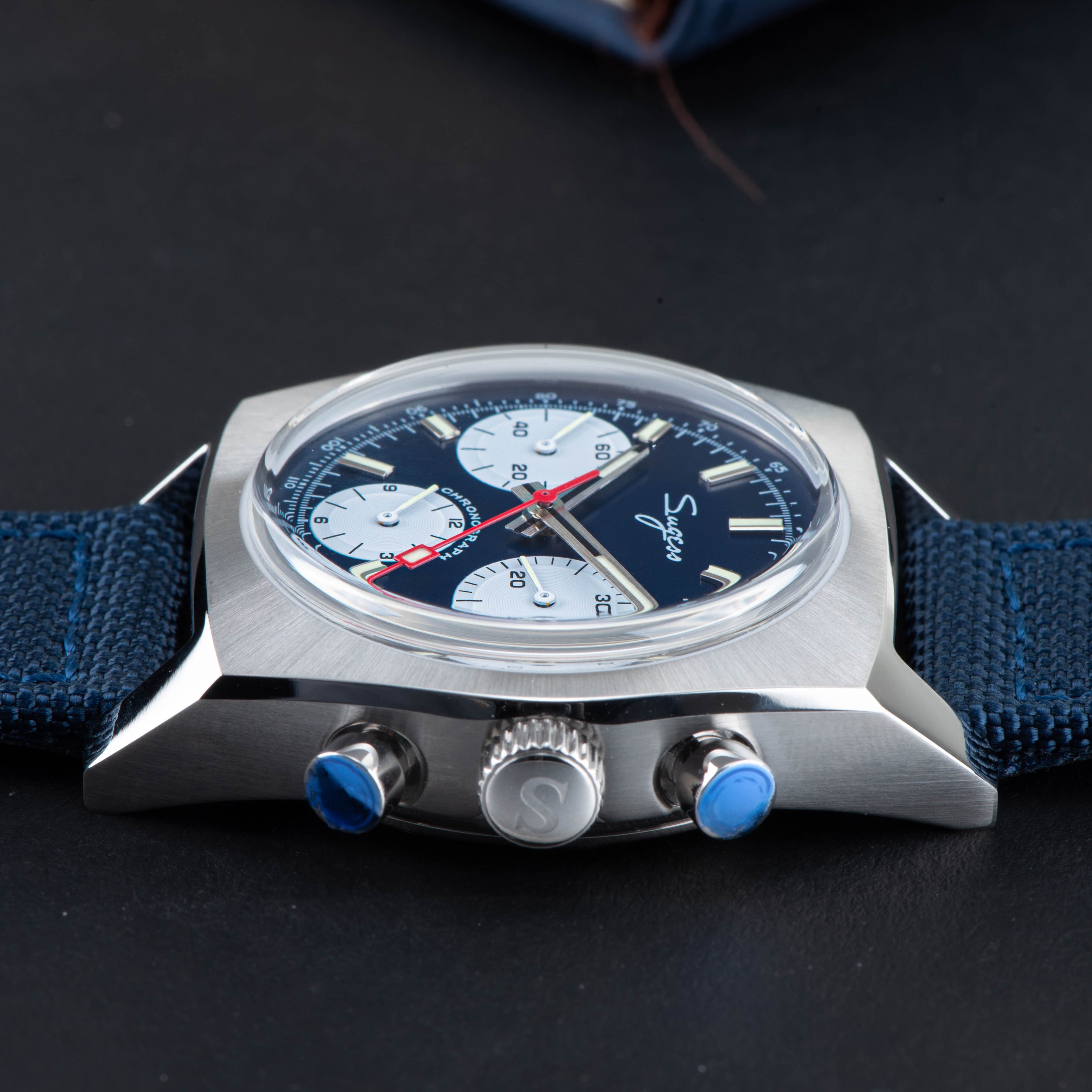 Chrono Heritage S419 Chronograph Blue Panda Dial-TIME.SHOP