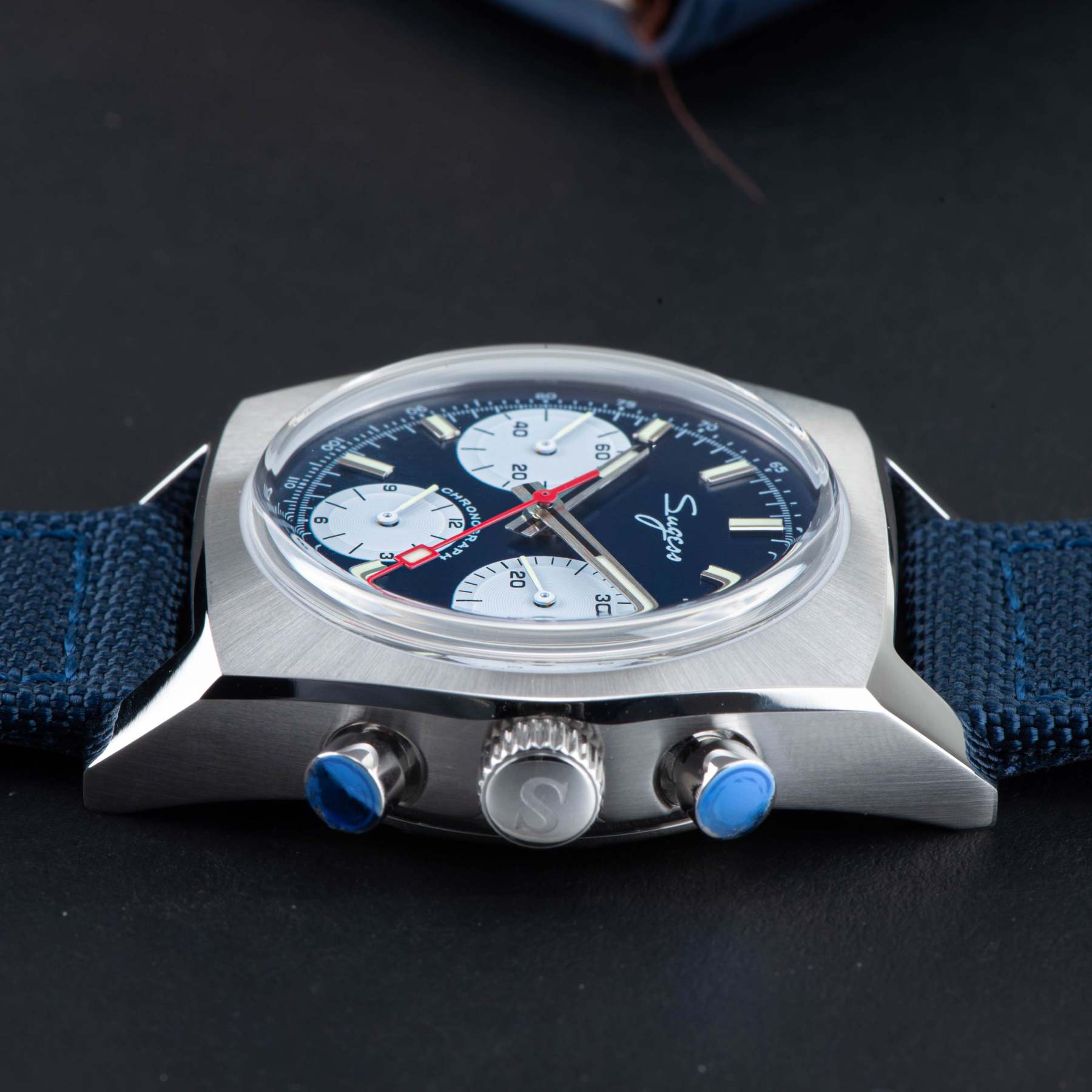 Chrono Heritage S419 Chronograph Blue Panda Dial-TIME.SHOP