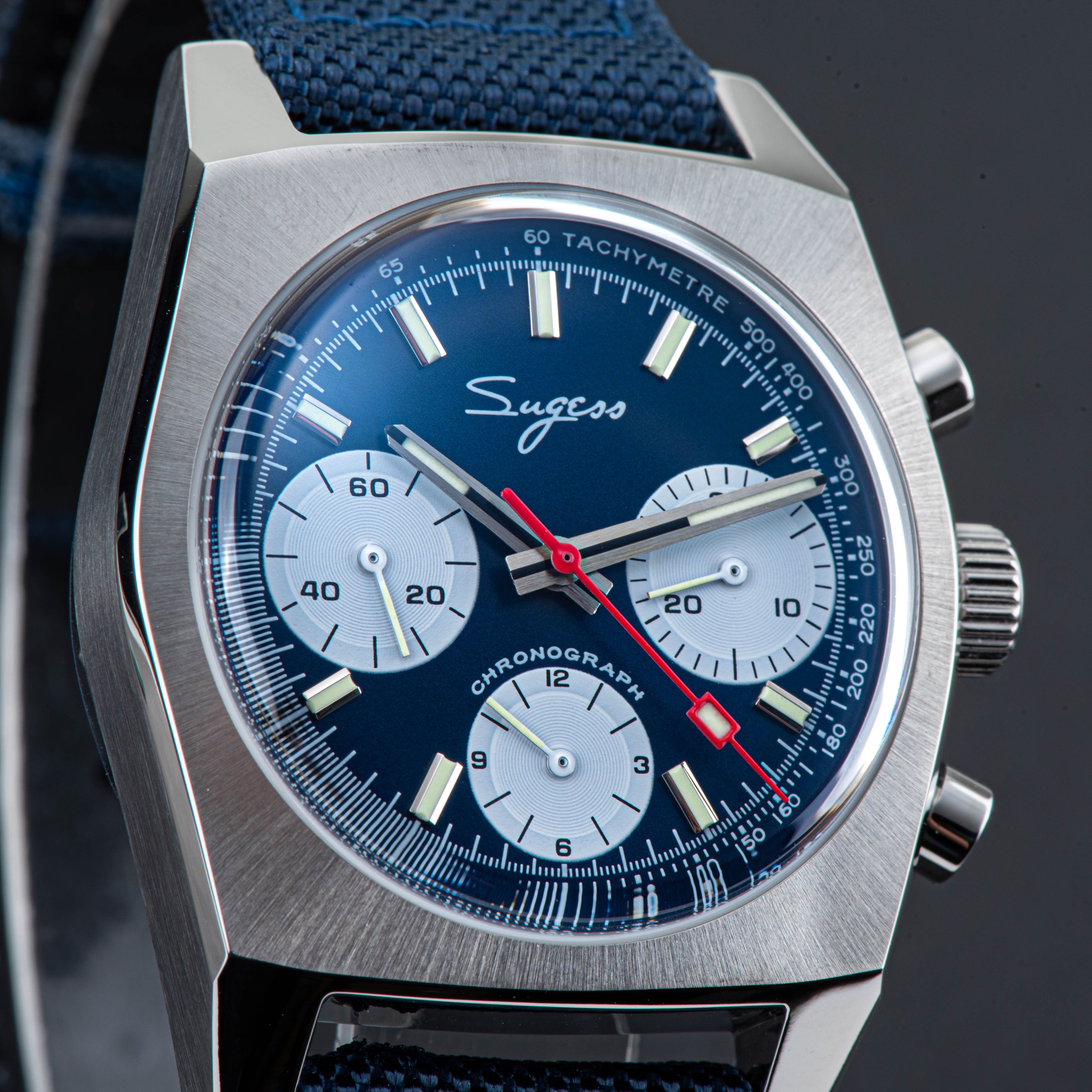 Chrono Heritage S419 Chronograph Blue Panda Dial-TIME.SHOP