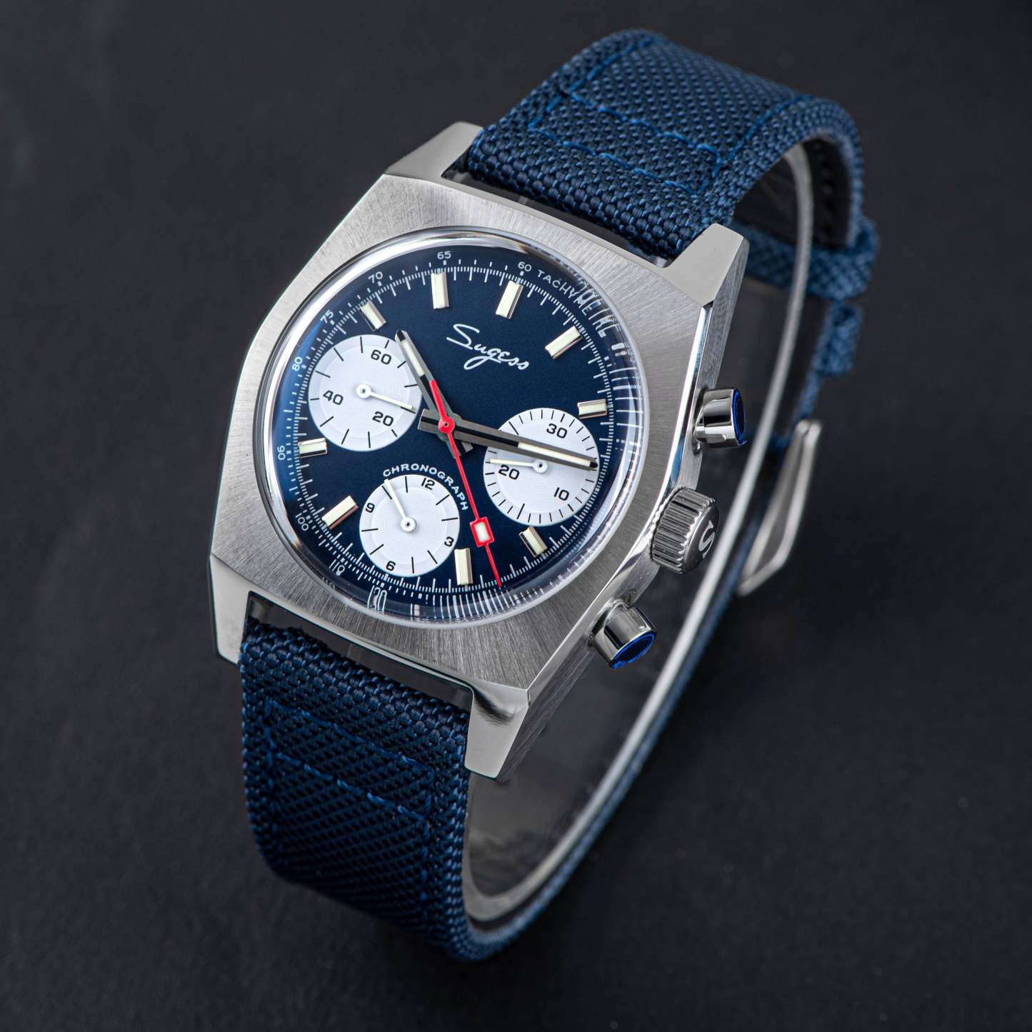 Chrono Heritage S419 Chronograph Blue Panda Dial-TIME.SHOP
