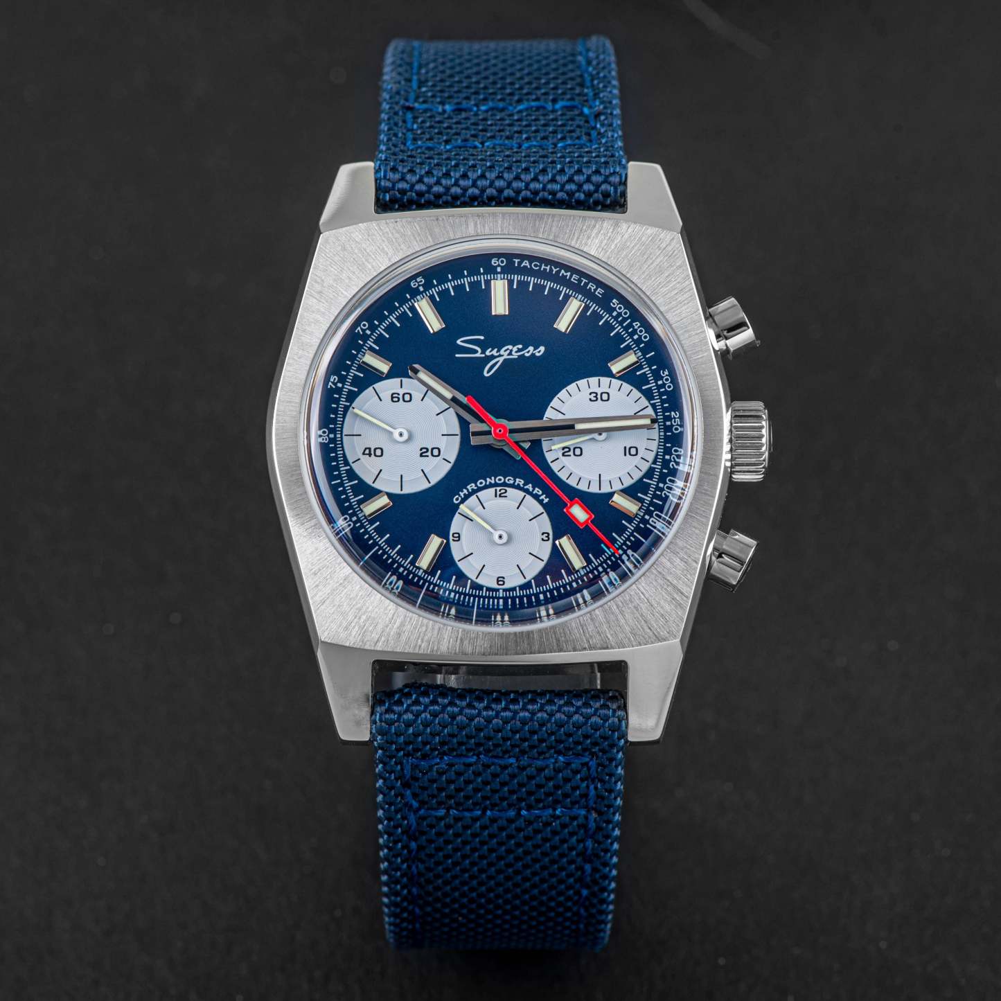 Chrono Heritage S419 Chronograph Blue Panda Dial-TIME.SHOP