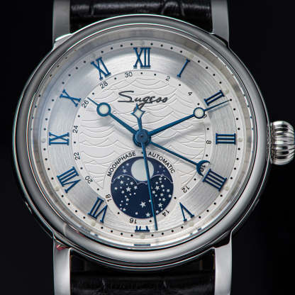 MoonPhase Master SU2108SZ Stainless-Steel Moon Phase Blue Indices-TIME.SHOP