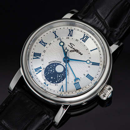 MoonPhase Master SU2108SZ Stainless-Steel Moon Phase Blue Indices-TIME.SHOP