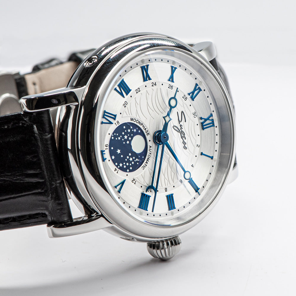 MoonPhase Master SU2108SZ Stainless-Steel Moon Phase Blue Indices-TIME.SHOP