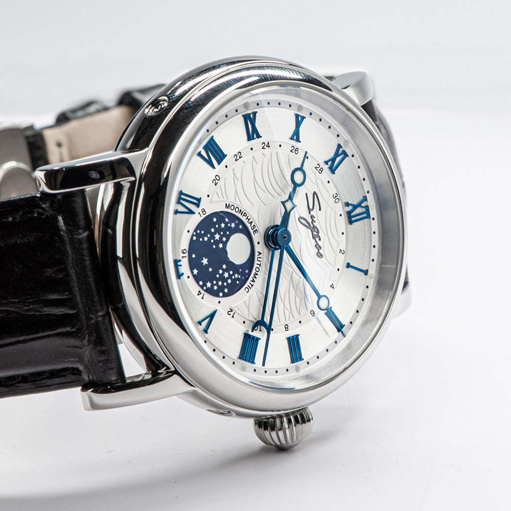 MoonPhase Master SU2108SZ Stainless-Steel Moon Phase Blue Indices-TIME.SHOP