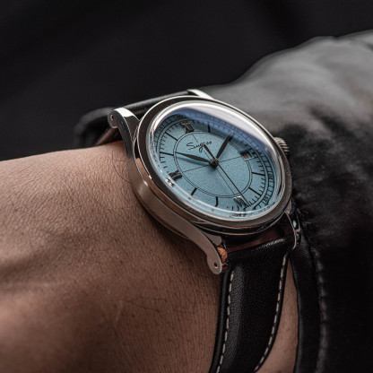 Heritage 411-3B Seagull 2130 Movement  Stainless Steel Case Deep Light Blue Dial SU4113BLB-TIME.SHOP