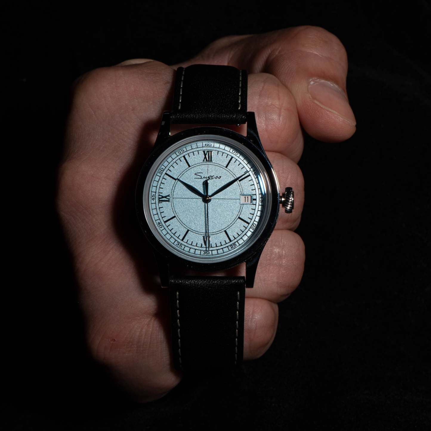 Heritage 411-3B Seagull 2130 Movement  Stainless Steel Case Deep Light Blue Dial SU4113BLB-TIME.SHOP