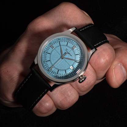 Heritage 411-3B Seagull 2130 Movement  Stainless Steel Case Deep Light Blue Dial SU4113BLB-TIME.SHOP